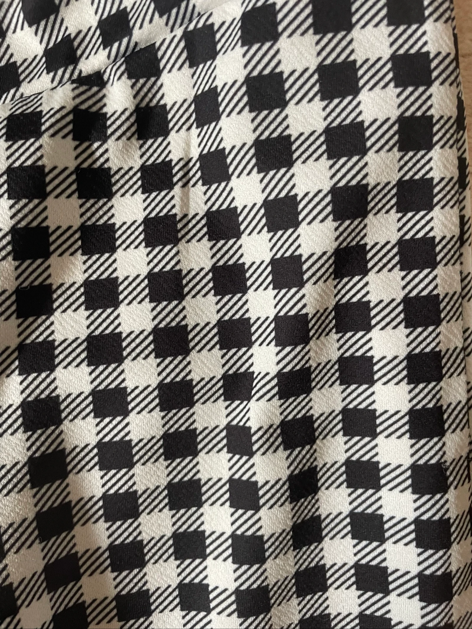 Leggings com efeito de calça xadrez branco e preto – photo 4
